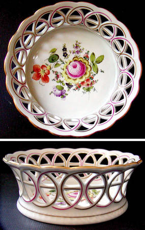 Bouquet of Flowers (BHR) 7" Round Open Weave Basket