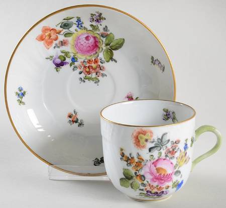Bouquet of Flowers (BHR) Flat Demitasse Cup & Saucer Set