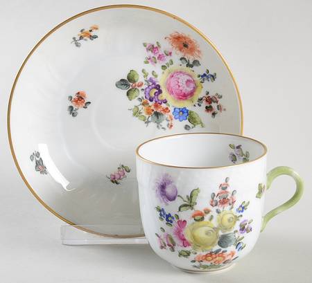 Bouquet of Flowers (BHR) Flat Demitasse Cup & Saucer Set