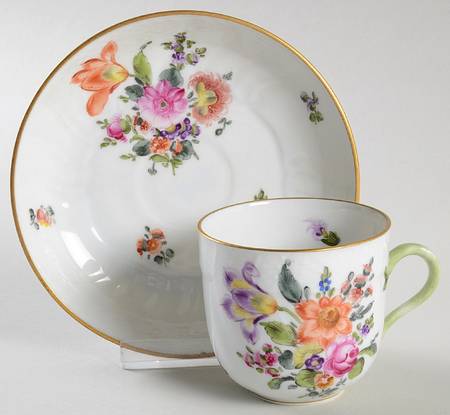Bouquet of Flowers (BHR) Flat Demitasse Cup & Saucer Set