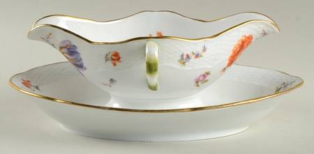 Bouquet of Flowers (BHR) Gravy Boat with Attached Underplate