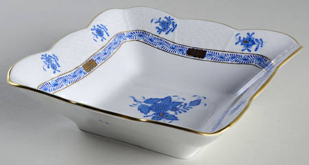 Chinese Bouquet Blue (AB) 6" Square Vegetable Bowl