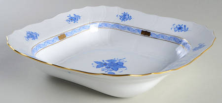 Chinese Bouquet Blue (AB) Large Square Fruit Bowl