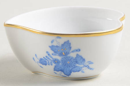 Chinese Bouquet Blue (AB) 3" Heart Shape Bon Bon No Lid
