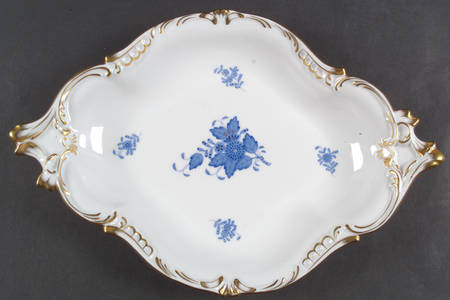 Chinese Bouquet Blue (AB) 14" Rococco Dish