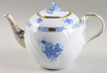Chinese Bouquet Blue (AB) Mini Teapot & Lid