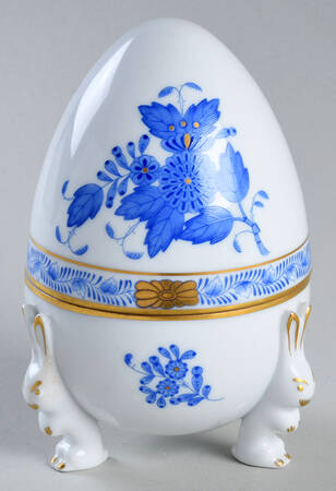 Chinese Bouquet Blue (AB) Large Egg Box & Lid
