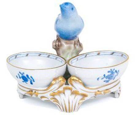 Chinese Bouquet Blue (AB) Double Salt Dip