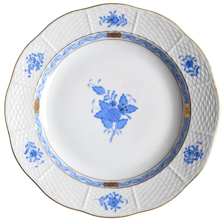 Chinese Bouquet Blue (AB) 4-Piece Hors d'Oeuvres Set, Tray Only