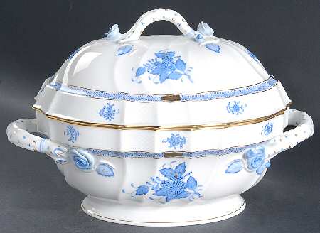 Chinese Bouquet Blue (AB) Oval Tureen & Lid