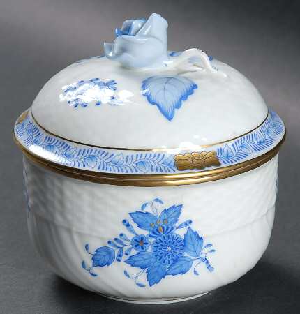 Chinese Bouquet Blue (AB) Sugar Bowl & Lid
