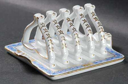 Chinese Bouquet Blue (AB) 4 Slice Toast Server