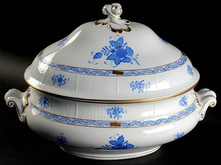 Chinese Bouquet Blue (AB) Oval Tureen & Lid