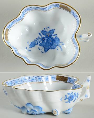 Chinese Bouquet Blue (AB) Small Deep Leaf Dish