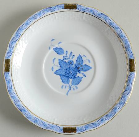 Chinese Bouquet Blue (AB) Saucer for Cream Soup Bowl