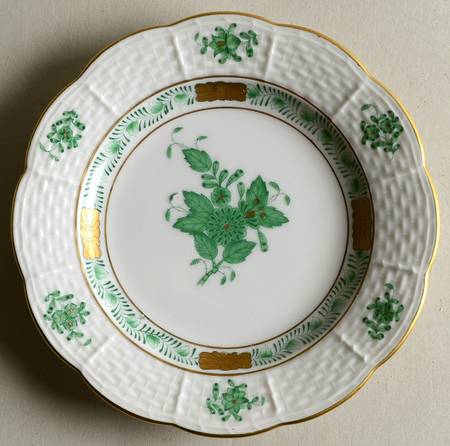 Chinese Bouquet Green (AV) Small Bread & Butter Plate