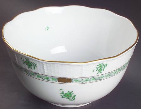 Chinese Bouquet Green (AV) 7" Round Vegetable Bowl