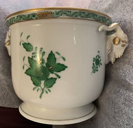 Chinese Bouquet Green (AV) 6" Cachepot