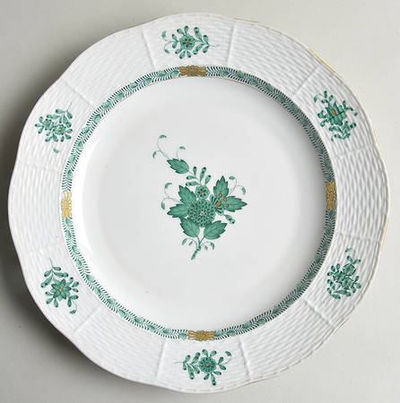 Chinese Bouquet Green (AV) Dinner Plate