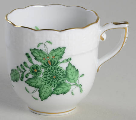 Chinese Bouquet Green (AV) Flat Demitasse Cup