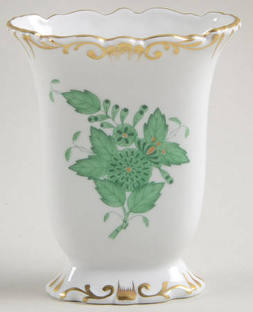 Chinese Bouquet Green (AV) 3" Oval Vase