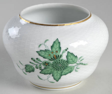 Chinese Bouquet Green (AV) 5" Ginger Jar No Lid