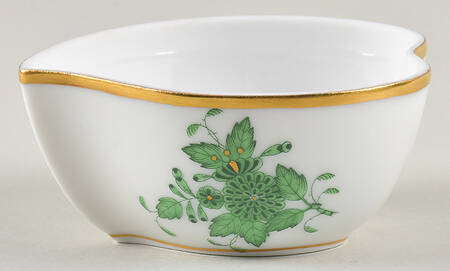 Chinese Bouquet Green (AV) 3" Heart Shape Box No Lid