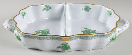 Chinese Bouquet Green (AV) Hors d'oeuvre-2 Section by Herend