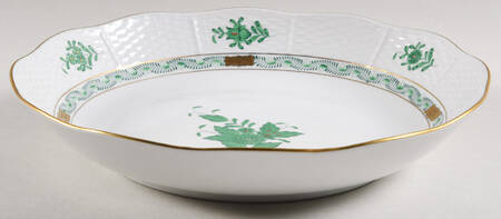 Chinese Bouquet Green (AV) 9" Round Vegetable Bowl