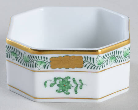 Chinese Bouquet Green (AV) Octagonal Box No Lid by Herend