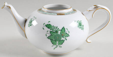 Chinese Bouquet Green (AV) Small Teapot No Lid