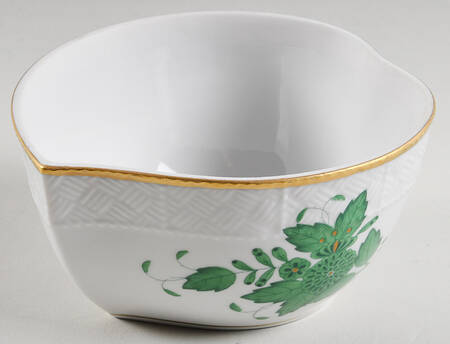 Chinese Bouquet Green (AV) 5" Heart Shape Bon Bon No Lid