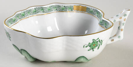 Chinese Bouquet Green (AV) Small Deep Leaf Dish by Herend