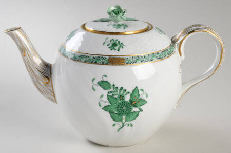 Chinese Bouquet Green (AV) Teapot & Lid