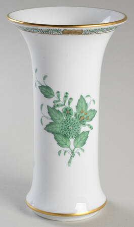 Chinese Bouquet Green (AV) 6" Flared Vase