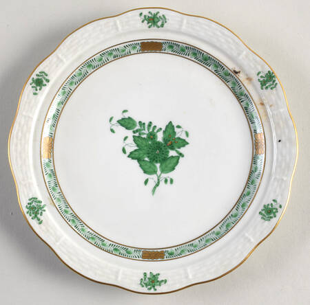 Chinese Bouquet Green (AV) Muffin Dish No Lid