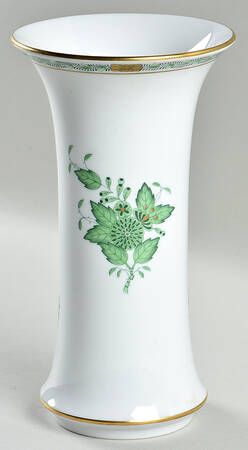 Chinese Bouquet Green (AV) 8" Flared Vase by Herend