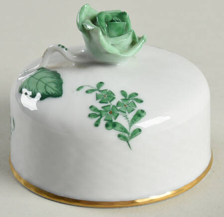 Chinese Bouquet Green (AV) Lid for Small Ginger Jar