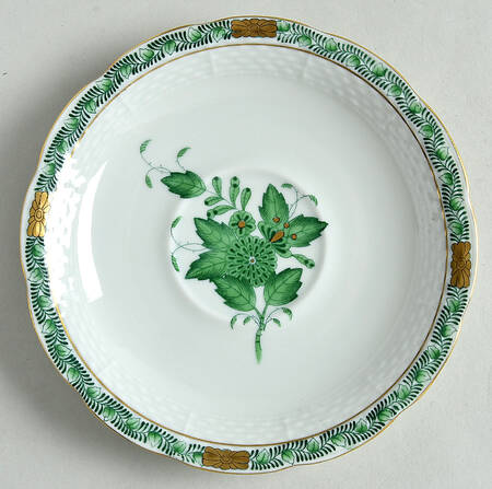 Chinese Bouquet Green (AV) Saucer for Footed Cup