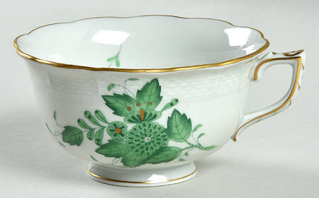 Chinese Bouquet Green (AV) Footed Cup