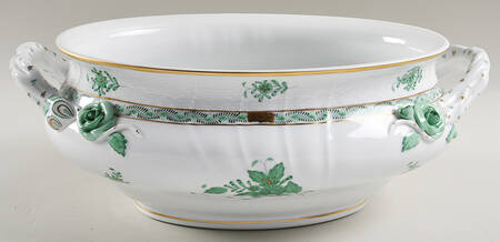Chinese Bouquet Green (AV) Oval Tureen No Lid