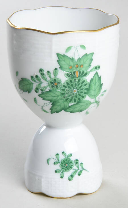 Chinese Bouquet Green (AV) Double Egg Cup