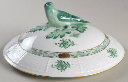Chinese Bouquet Green (AV) Lid for Tureen