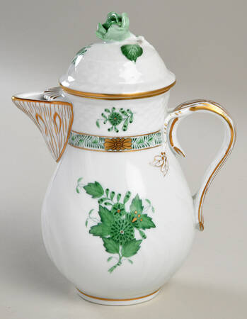Chinese Bouquet Green (AV) Mini Coffee Pot & Lid