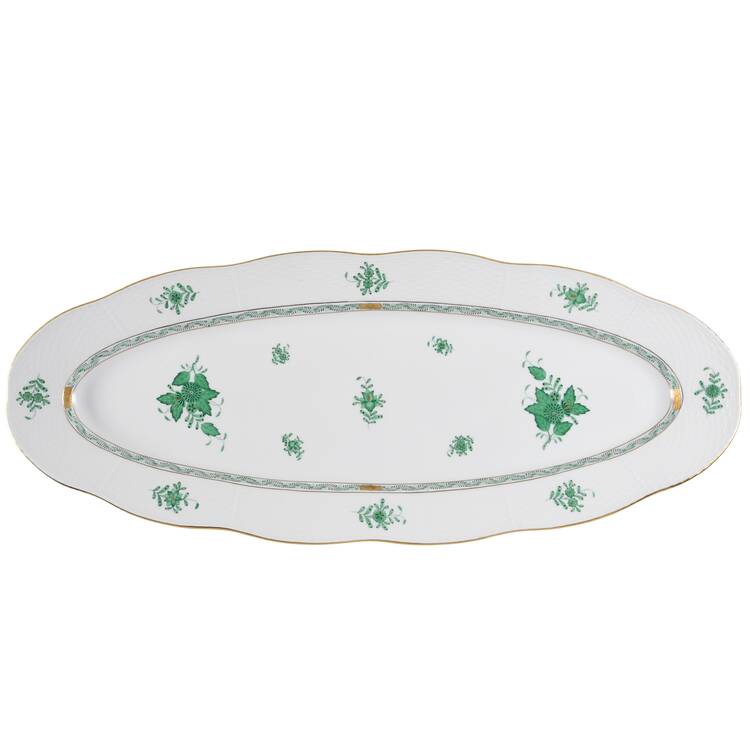 Chinese Bouquet Green (AV) 23" Fish Platter