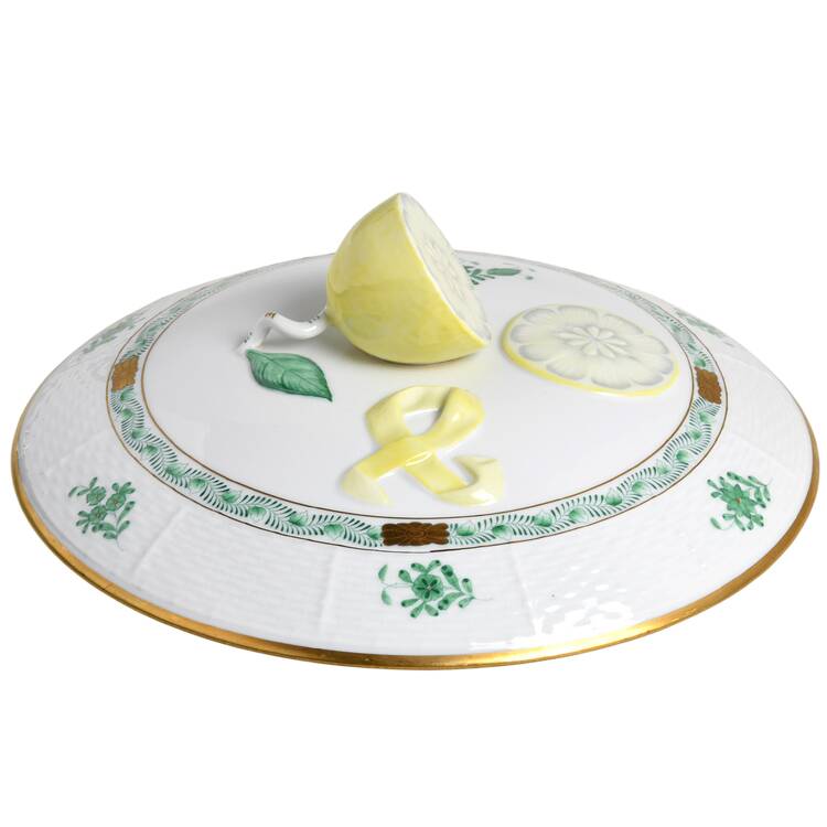 Chinese Bouquet Green (AV) Lid for Round Vegetable