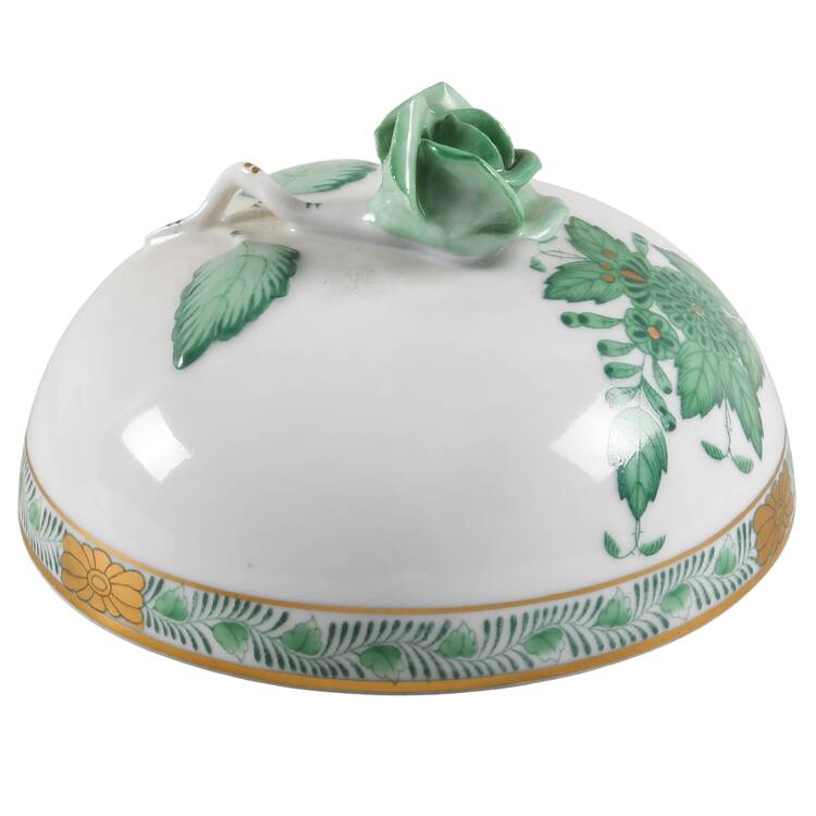 Chinese Bouquet Green (AV) Lid for Round Box