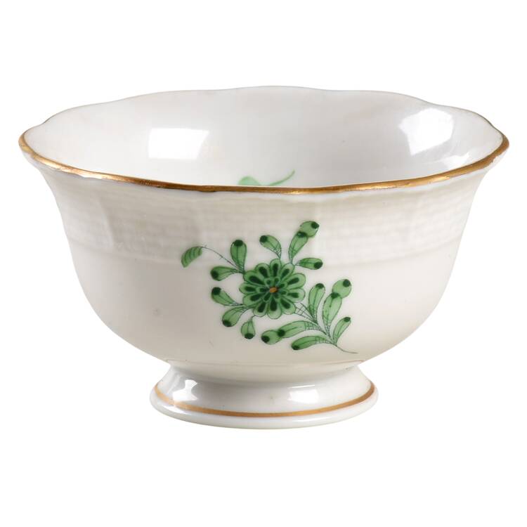 Chinese Bouquet Green (AV) Individual Open Sugar Bowl