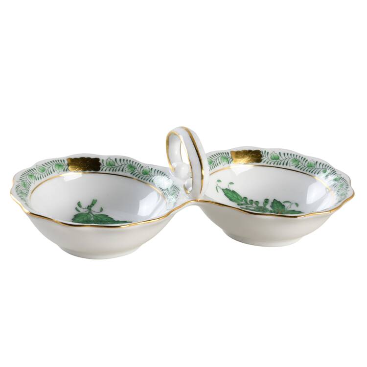 Chinese Bouquet Green (AV) Double Salt Dip