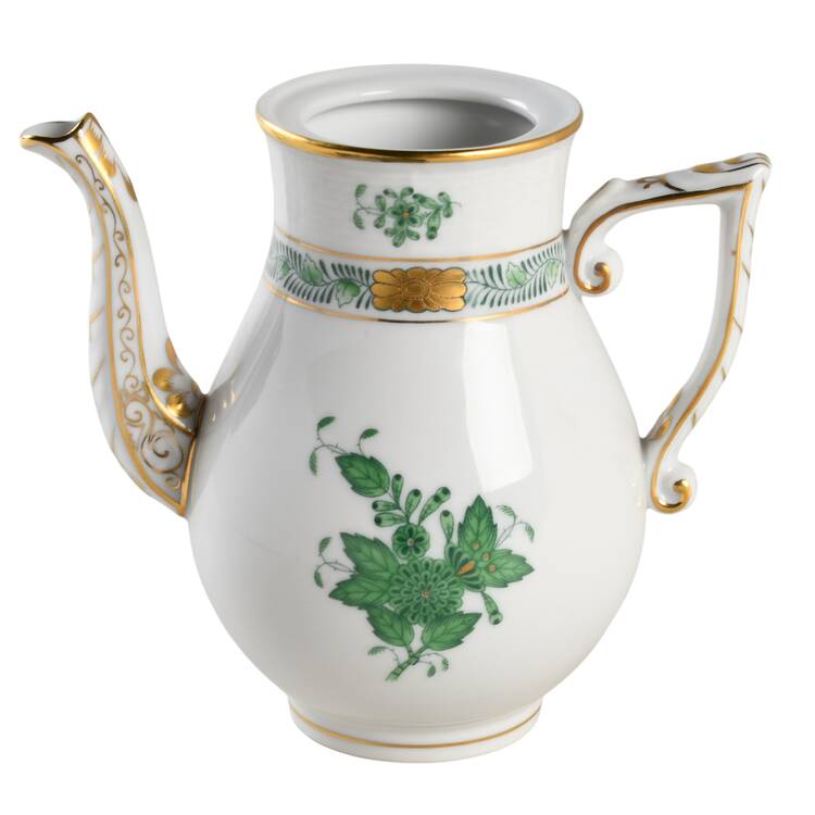 Chinese Bouquet Green (AV) Individual Coffee Pot No Lid